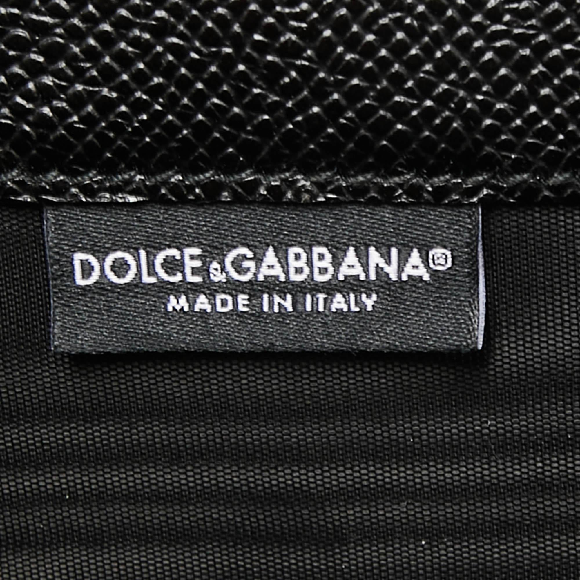 Dolce & Gabbana Black Leather Flap Chain Clutch 7