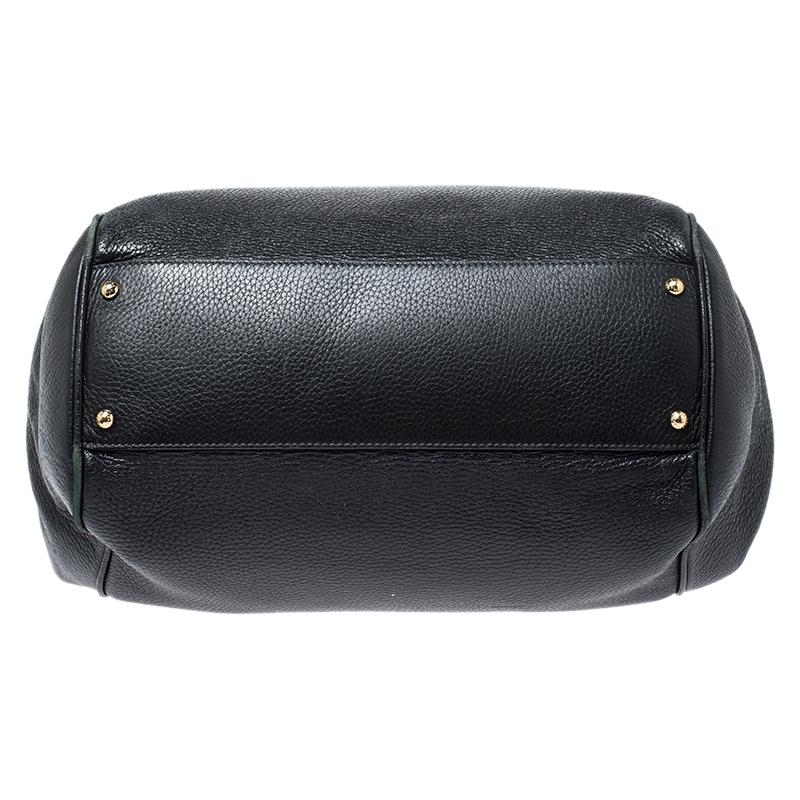 Dolce & Gabbana Black Leather Flap Satchel 5