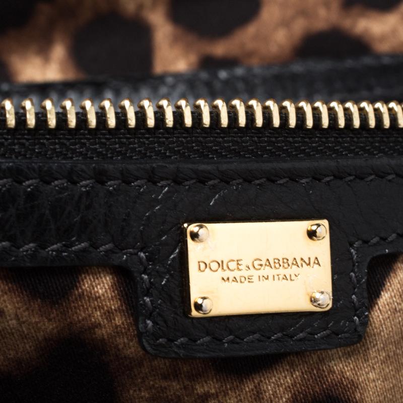 Dolce & Gabbana Black Leather Flap Satchel 3