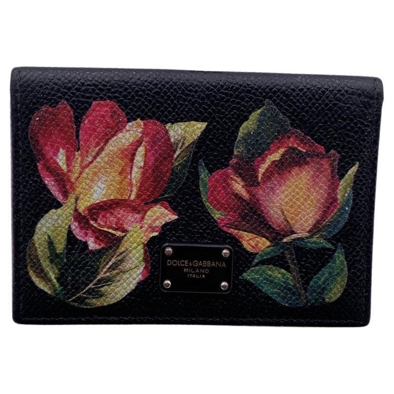 Portefeuille En Cuir Vernis Floral Dolce & Gabbana Vintage Pour Femme - Occasion, Multicolore