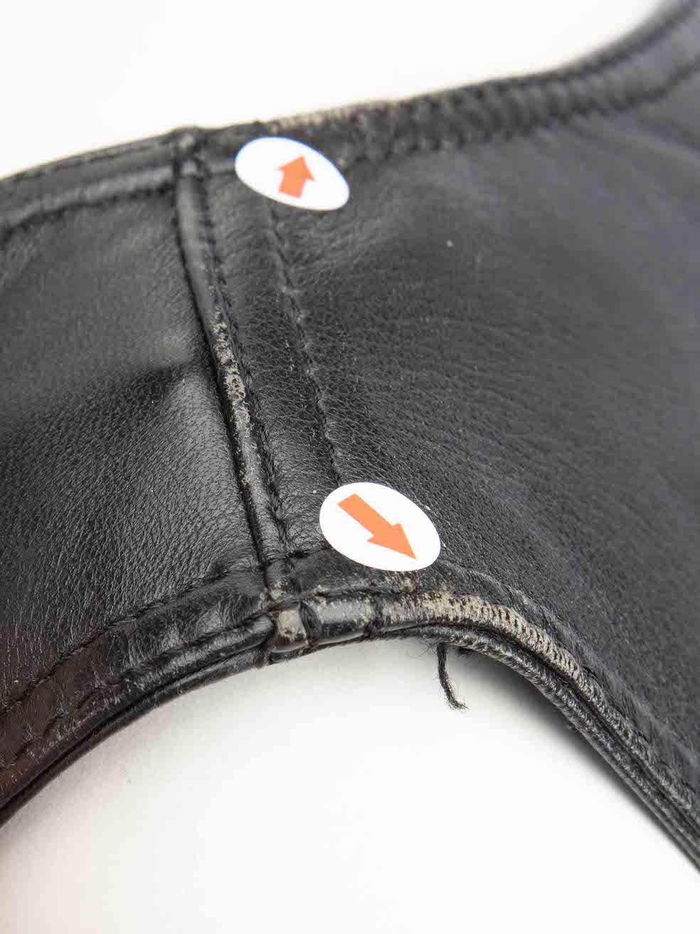 Dolce & Gabbana Black Leather Front Zip Vest Size S For Sale 1