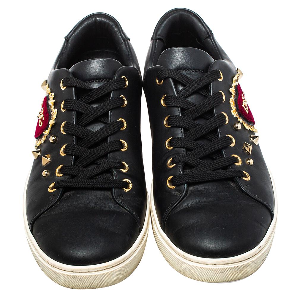 This pair of sneakers from the house of Dolce & Gabbana is perfect for making you stand out from the crowd. The sneakers come in a black shade with an embellished design and lace-up silhouette that makes you stand out wherever you go.

Includes: