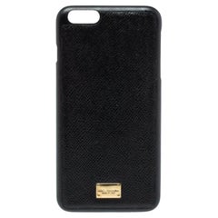 Dolce & Gabbana Black Leather iPhone 7/8 Plus Case