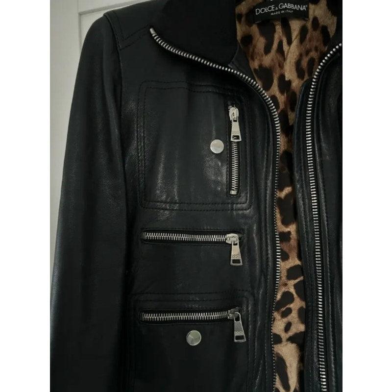 Donna Dolce & Gabbana - Giacca in pelle nera - IT38 / XS in vendita