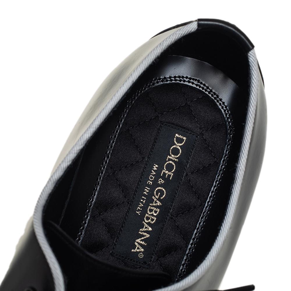 Men's Dolce & Gabbana Black Leather Lace Up Derby Size 45
