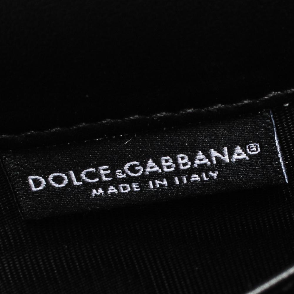Women's Dolce & Gabbana Black Leather L'amore è Bellezza Chain Clutch