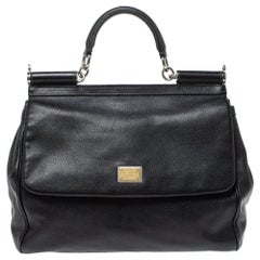 Dolce & Gabbana Tote grande Miss Sicily in pelle nera