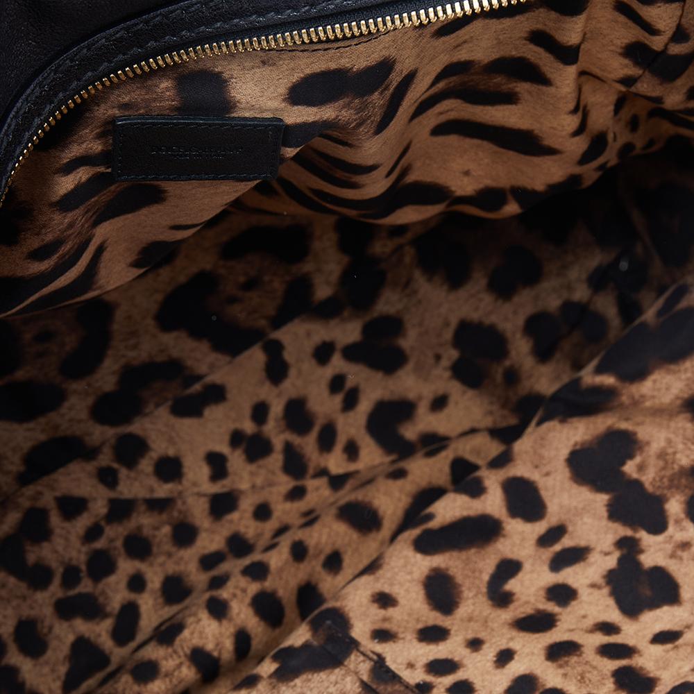 Dolce & Gabbana Borsa a manico alto in pelle nera New Miss Sicily 5