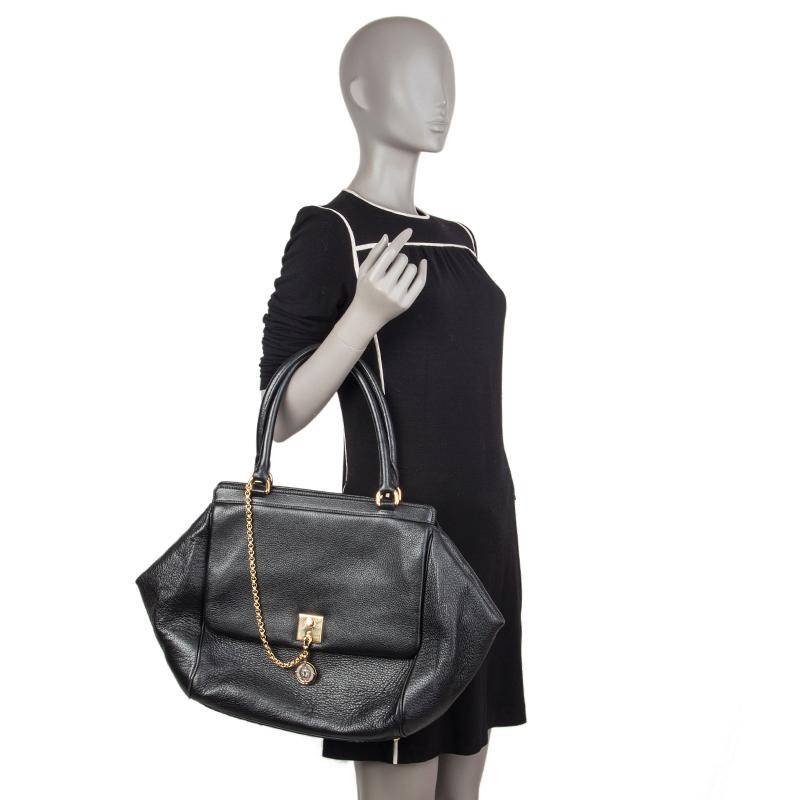 DOLCE & GABBANA black leather LARGE Shoulder Bag 3