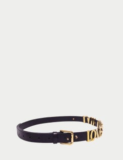 Dolce & Gabbana Ceinture lettres LOVE en cuir noir - M/L