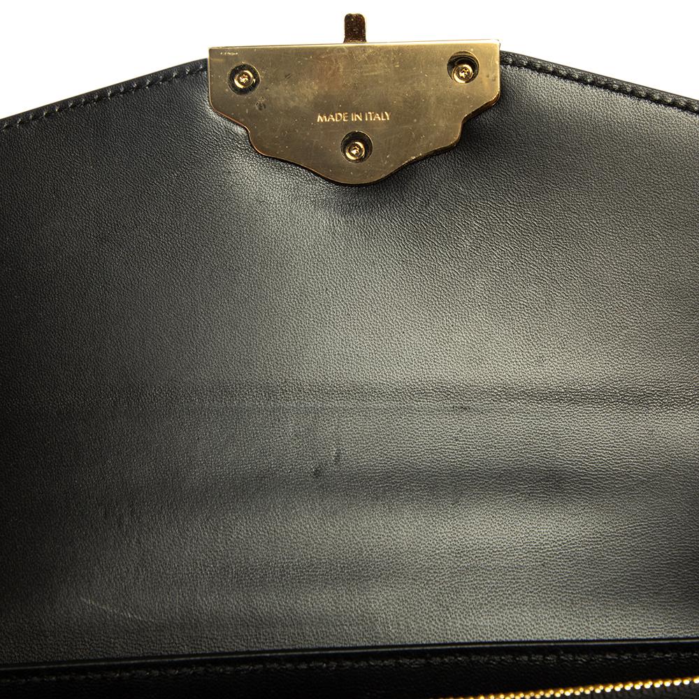 Dolce & Gabbana Black Leather Lucia Embellished Shoulder Bag 1