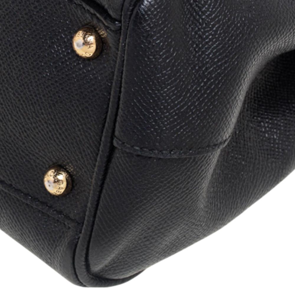 Dolce & Gabbana Black Leather Medium Miss Sicily Top Handle Bag 6