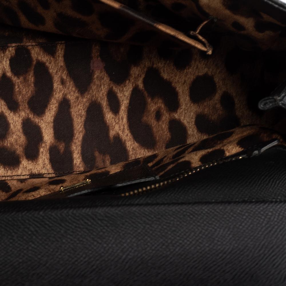 Dolce & Gabbana Borsa media Miss Sicily in pelle nera con manico superiore 8