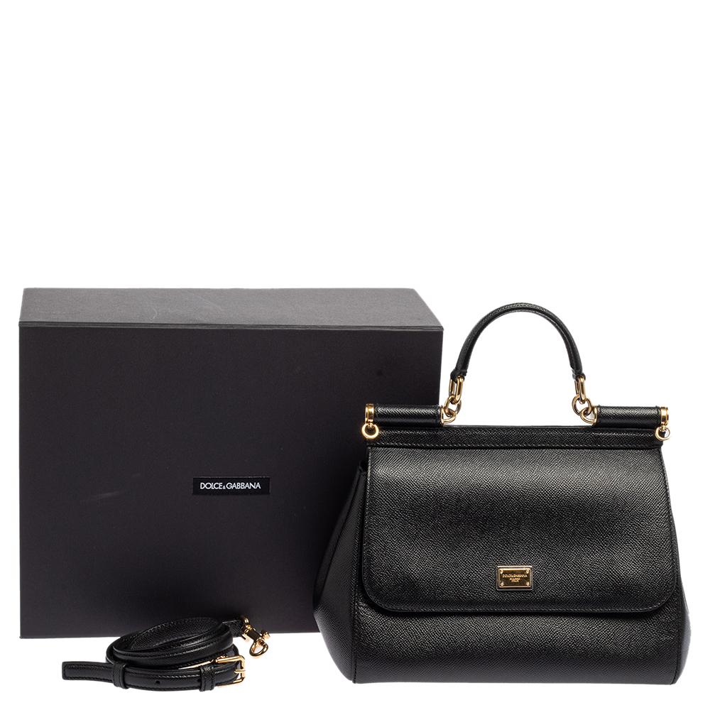 Dolce & Gabbana Borsa media Miss Sicily in pelle nera con manico superiore 9