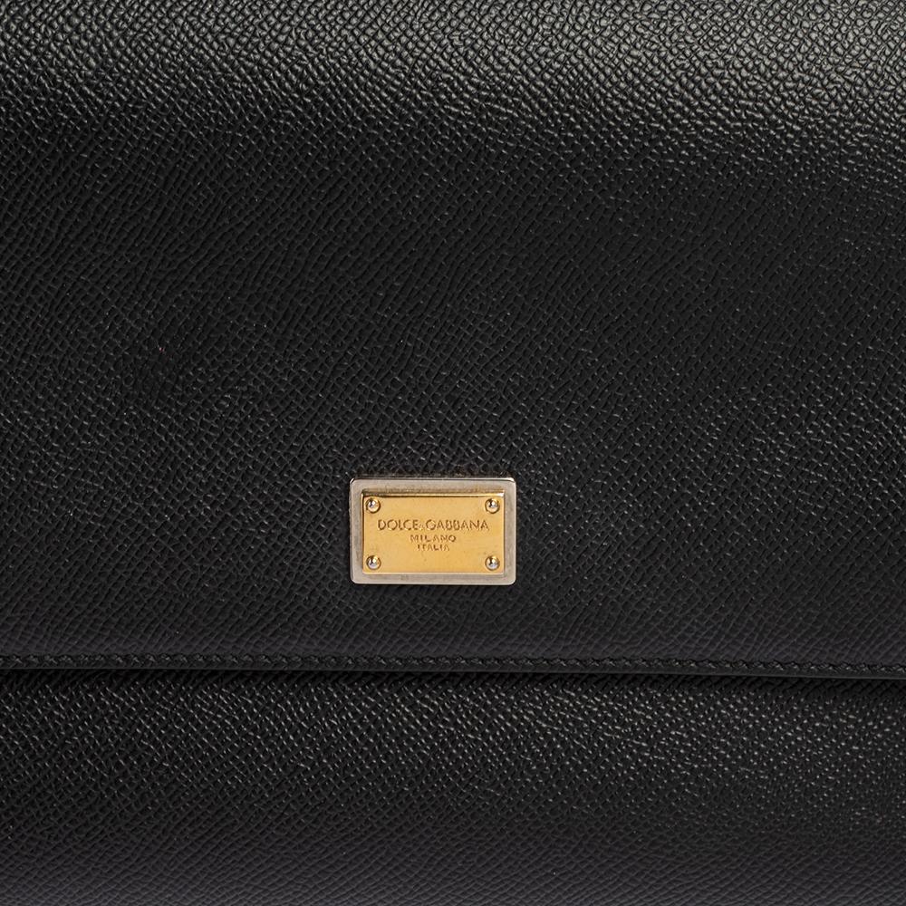 Dolce & Gabbana Borsa media Miss Sicily in pelle nera con manico superiore 1