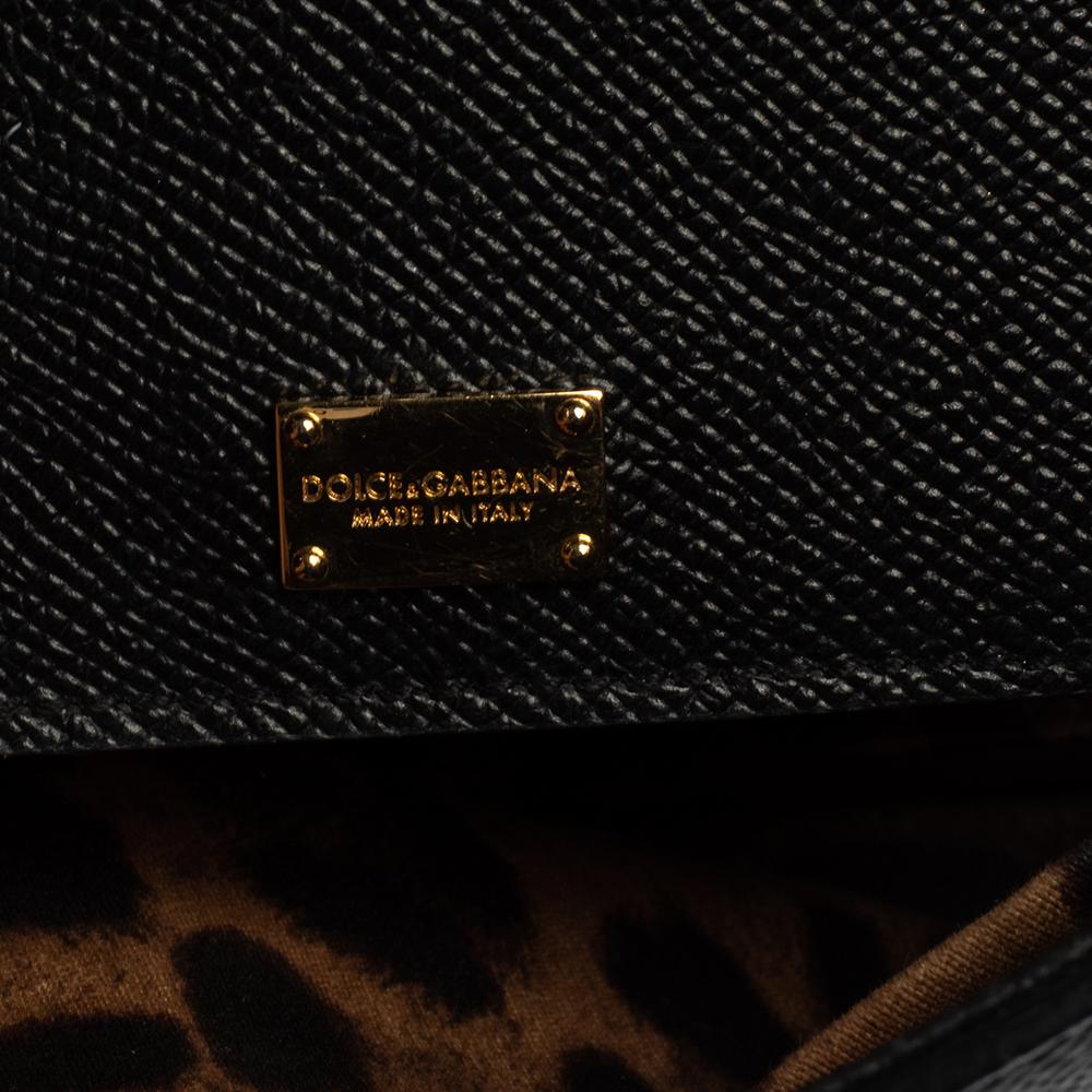 Dolce & Gabbana Borsa media Miss Sicily in pelle nera con manico superiore 3
