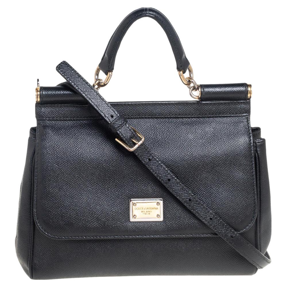 Bowling bags Dolce & Gabbana - Sicily medium dauphine leather bag