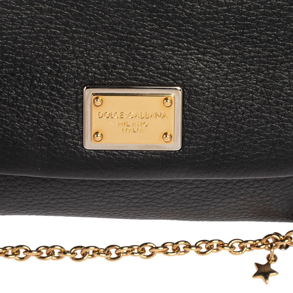 Dolce & Gabbana Black Leather Mini Miss Sicily Belt Bag 2