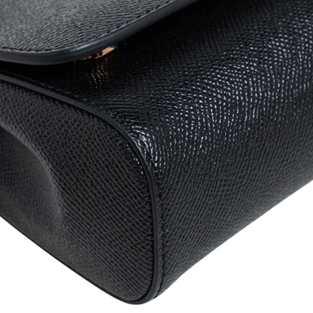 Dolce & Gabbana Schwarzes Leder Mini Miss Sicily Top Handle Bag 2
