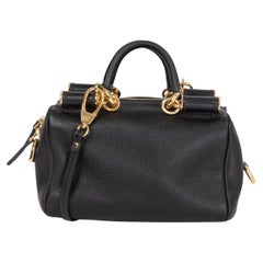 DOLCE 
GABBANA black leather MINI Shoulder Bag