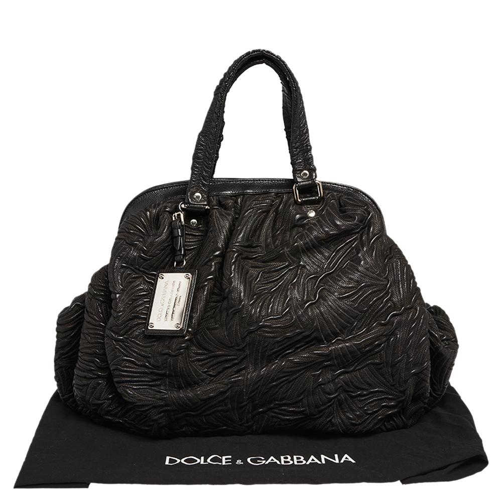 Dolce & Gabbana Black Leather Miss Curly Satchel 7