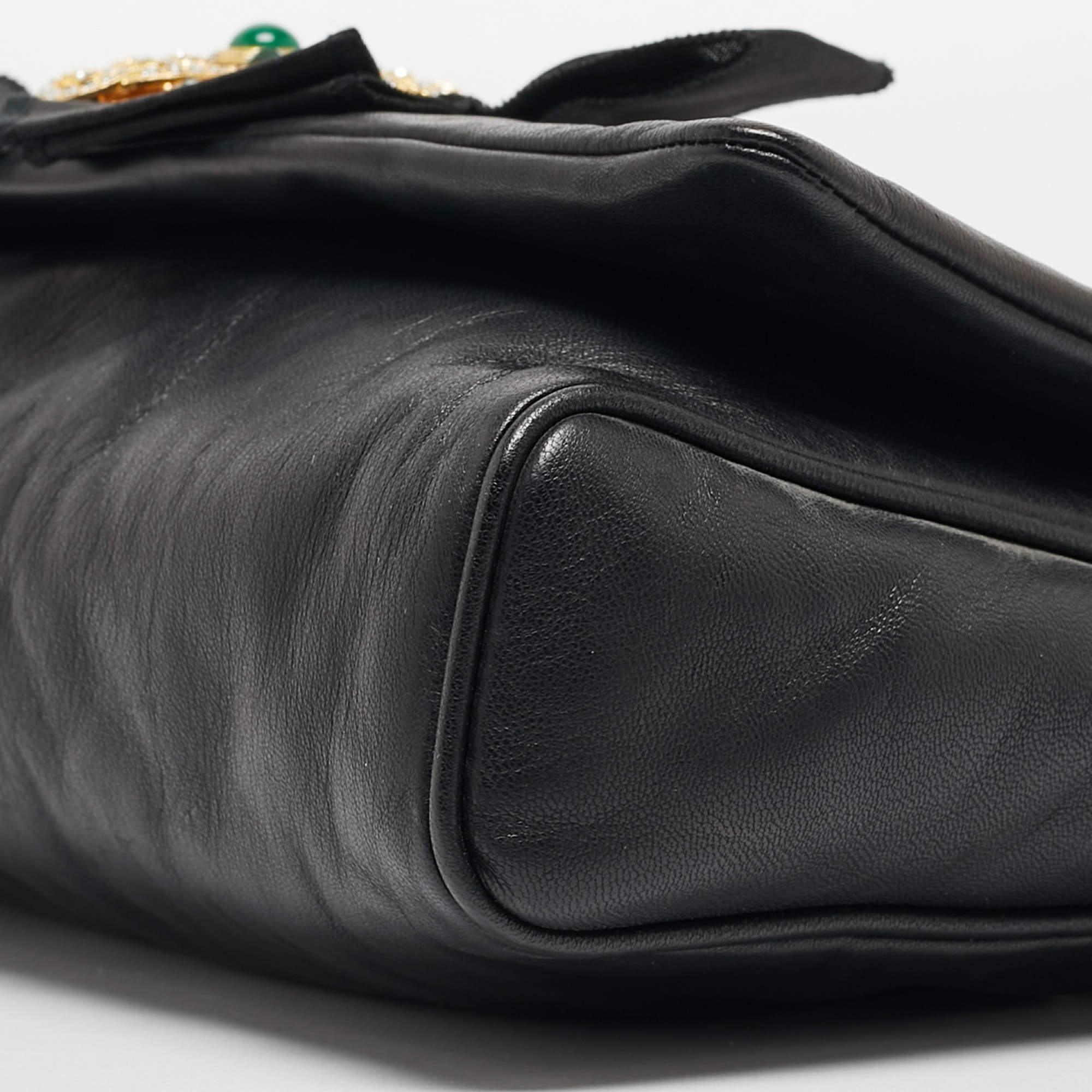 Dolce & Gabbana Black Leather Miss Duchessa Bag For Sale 8