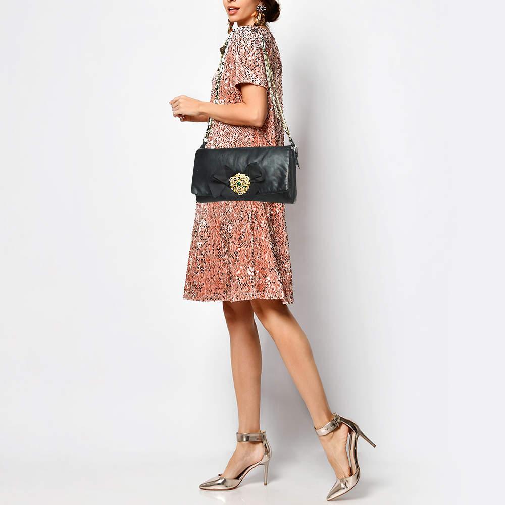 Dolce & Gabbana Black Leather Miss Duchessa Bag For Sale 11