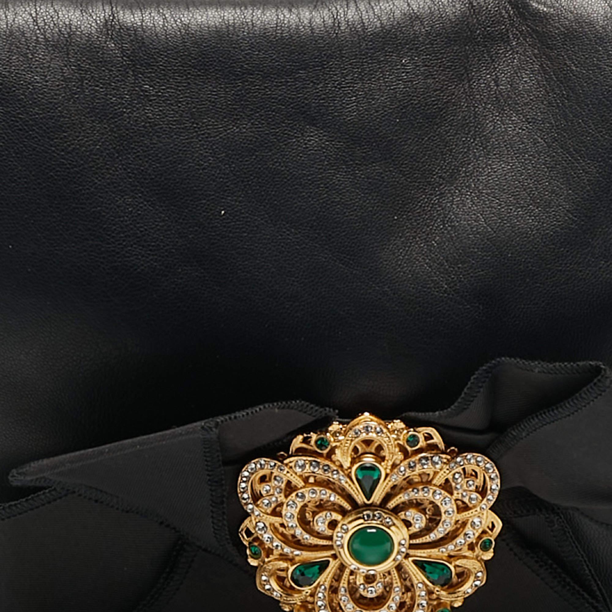 Dolce & Gabbana Miss Duchessa Tasche aus schwarzem Leder im Angebot 4