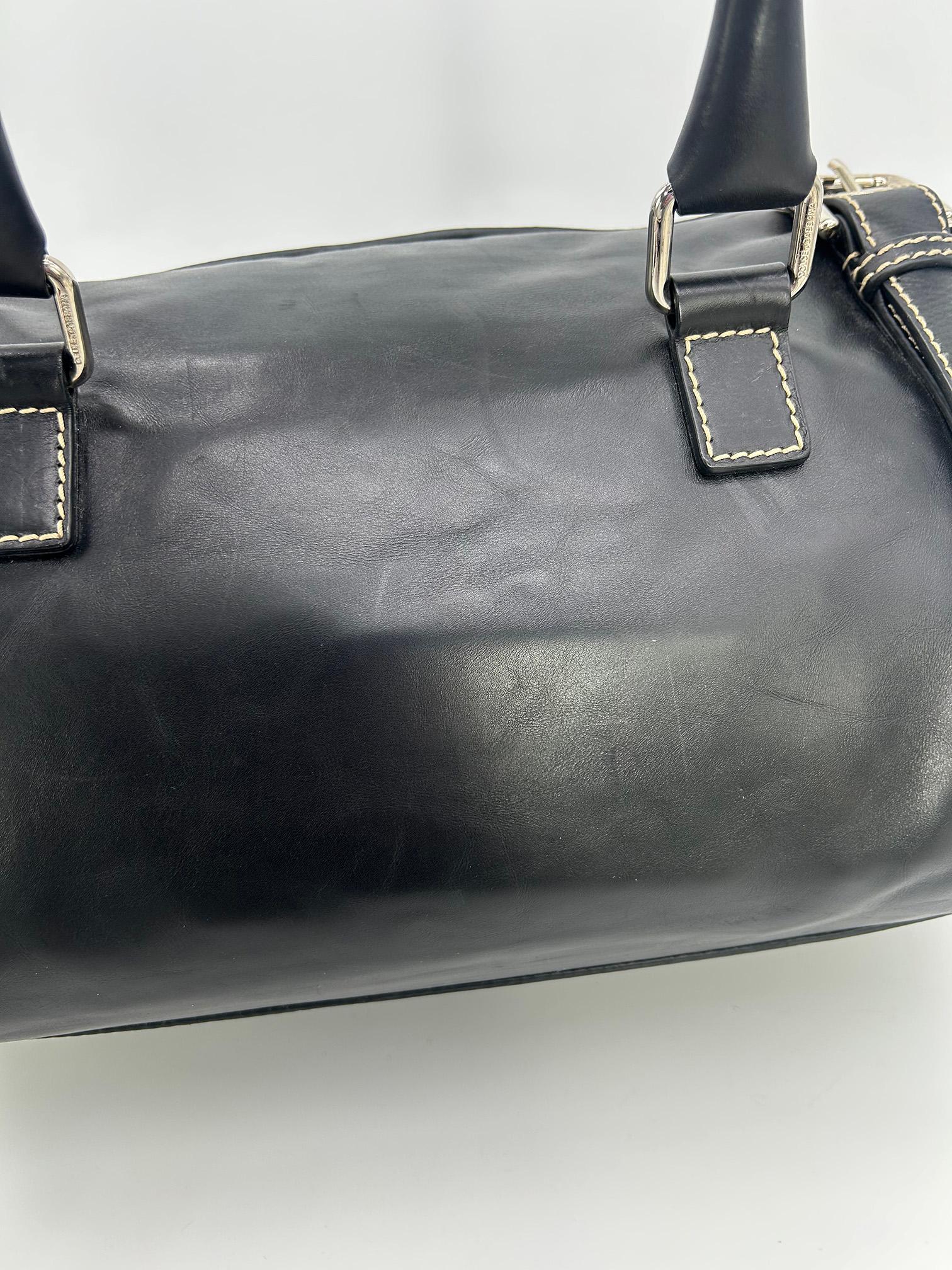 Dolce & Gabbana Black Leather Miss Easy Way Shoulder Bag Tote For Sale 9