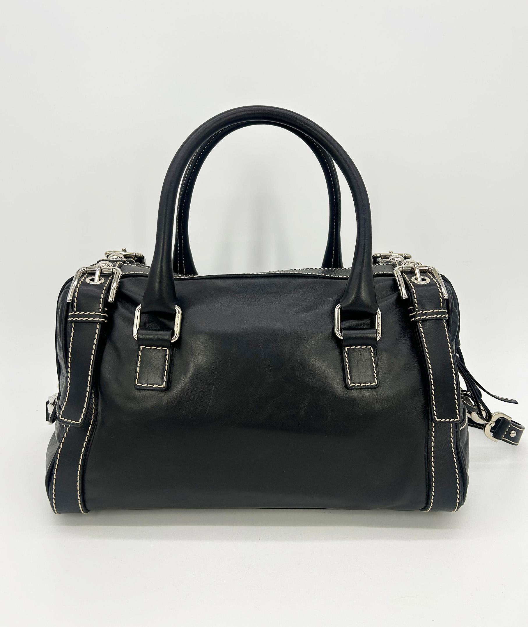 Women's Dolce & Gabbana Black Leather Miss Easy Way Shoulder Bag Tote For Sale