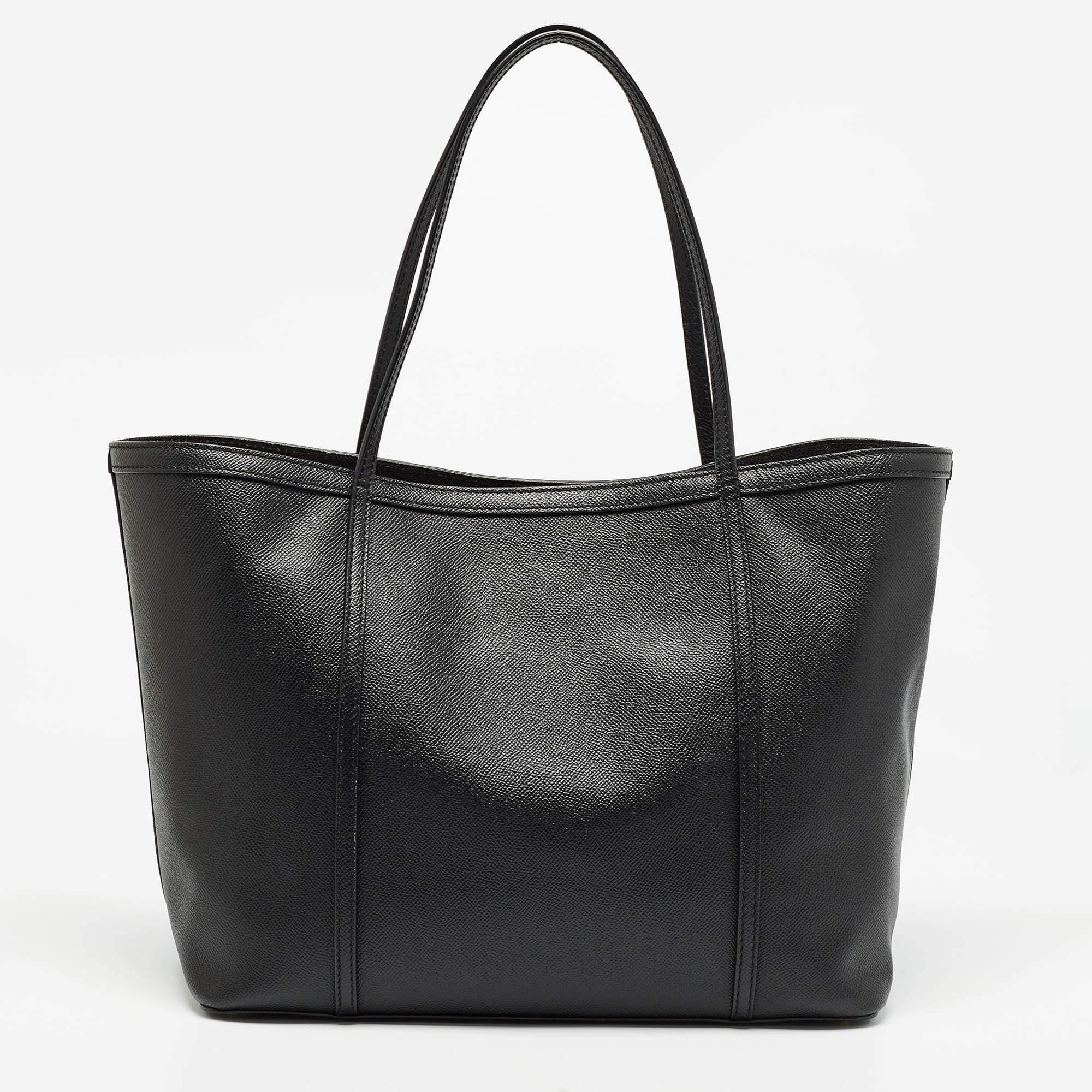 Dolce & Gabbana Black Leather Miss Escape Shopper Tote 3