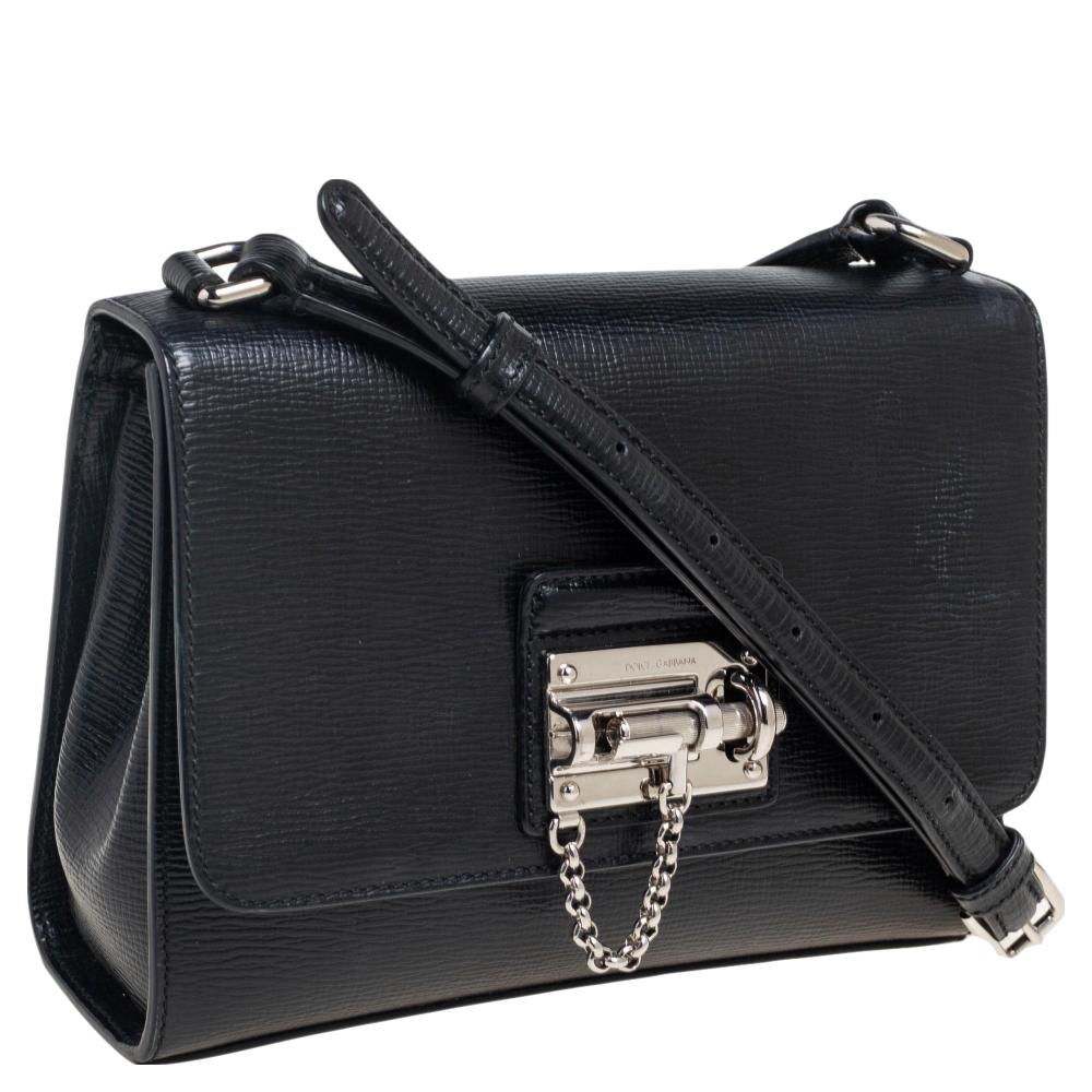 Dolce & Gabbana Black Leather Miss Monica Shoulder Bag 5