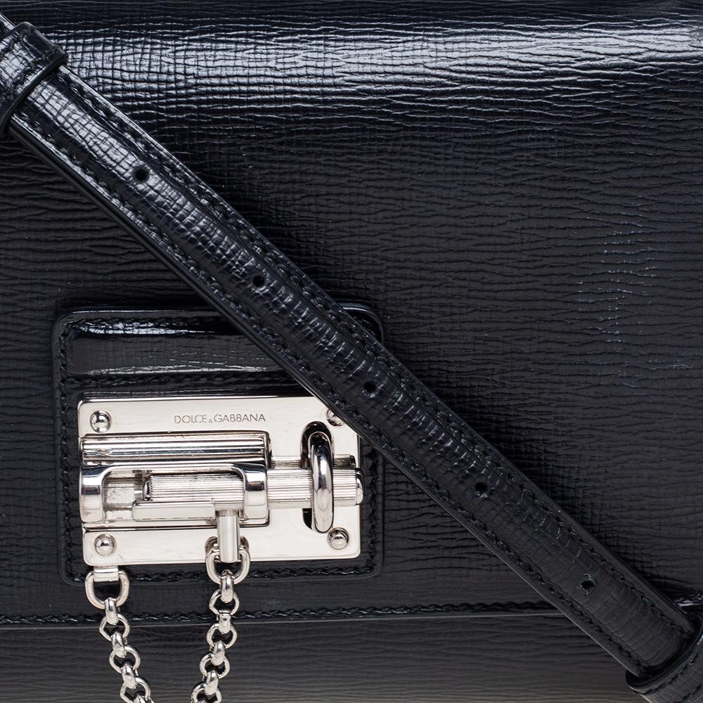 Women's Dolce & Gabbana Black Leather Miss Monica Shoulder Bag
