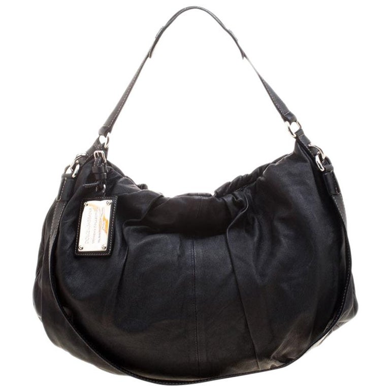 Dolce and Gabbana Black Leather Miss Night and Day Hobo at 1stDibs