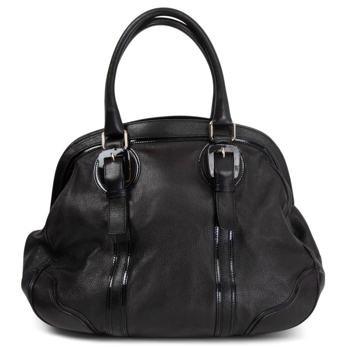 dolce and gabbana black leather shoulder bag