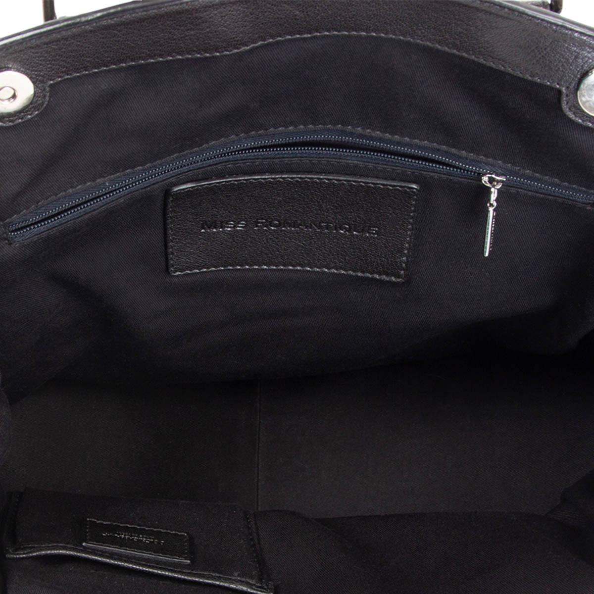 Black DOLCE & GABBANA black leather MISS ROMANTIQUE Shoulder Bag For Sale