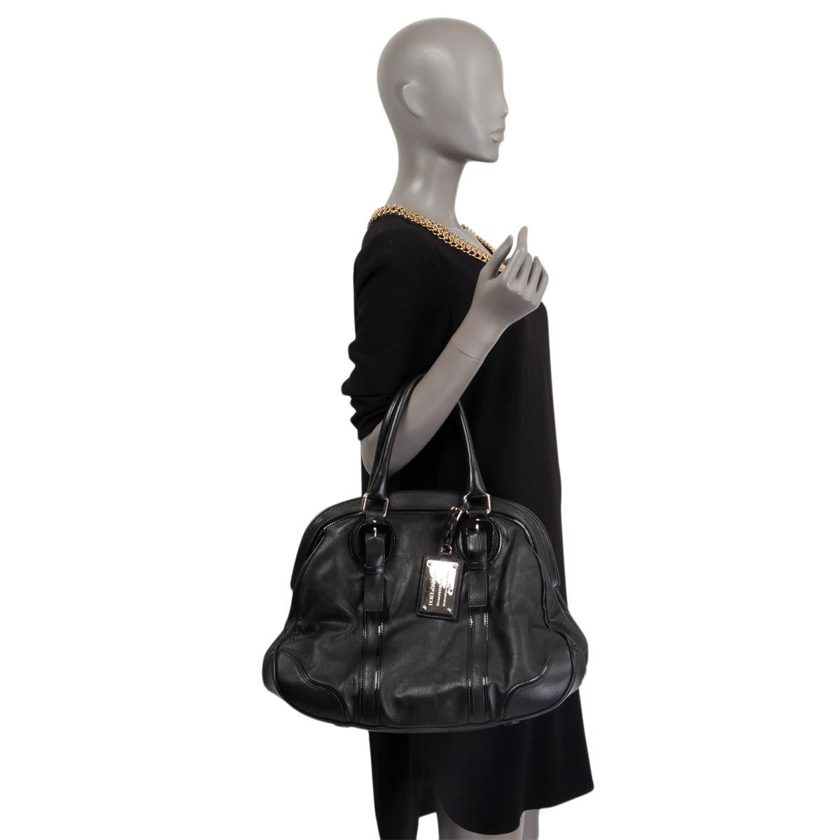 DOLCE & GABBANA black leather MISS ROMANTIQUE Shoulder Bag For Sale 1
