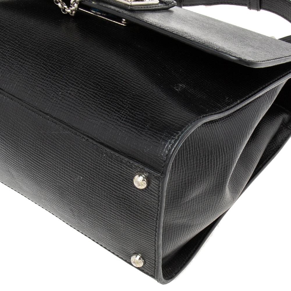 Dolce & Gabbana Black Leather Monica Top Handle Bag 4