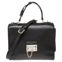 Dolce & Gabbana Black Leather Monica Top Handle Bag