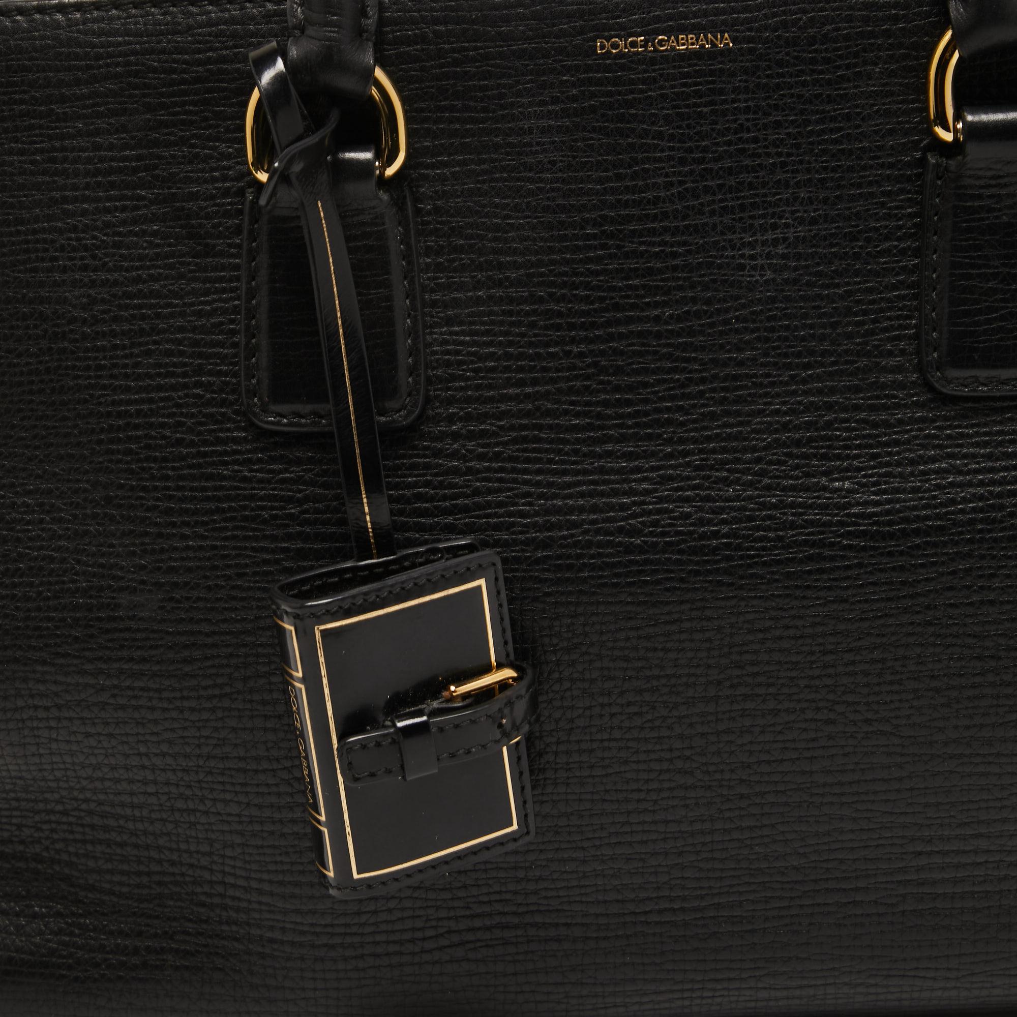 Dolce & Gabbana Black Leather Multi Compartment Tote 13