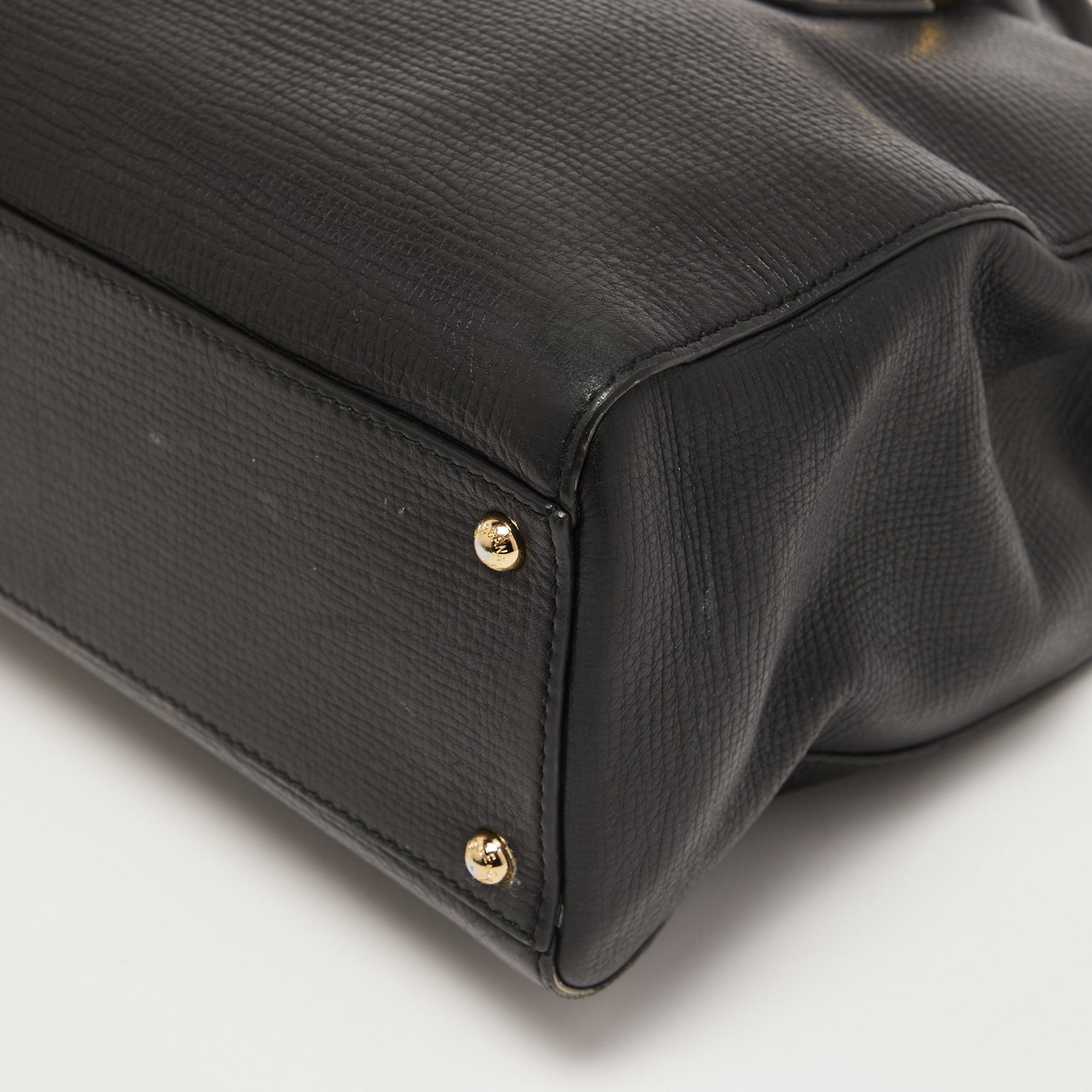 Dolce & Gabbana Black Leather Multi Compartment Tote 3