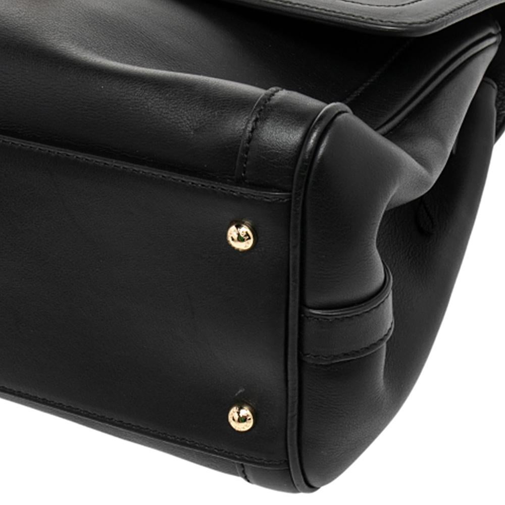 Dolce & Gabbana Black Leather Padlock Top Handle Bag 7
