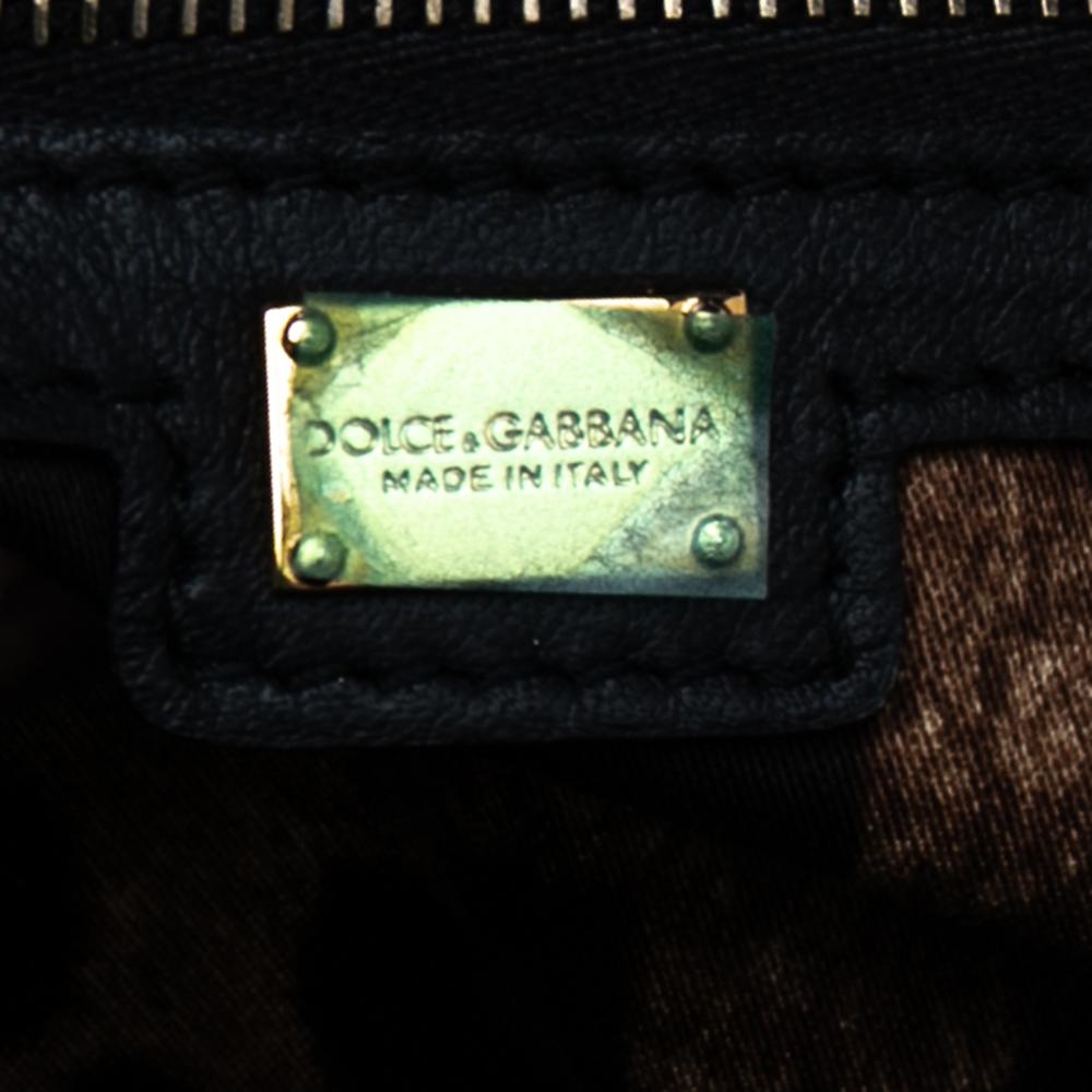 Women's Dolce & Gabbana Black Leather Padlock Top Handle Bag