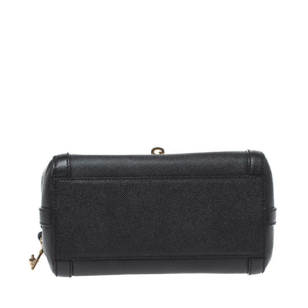 Dolce & Gabbana Black Leather Padlock Top Handle Bag 1