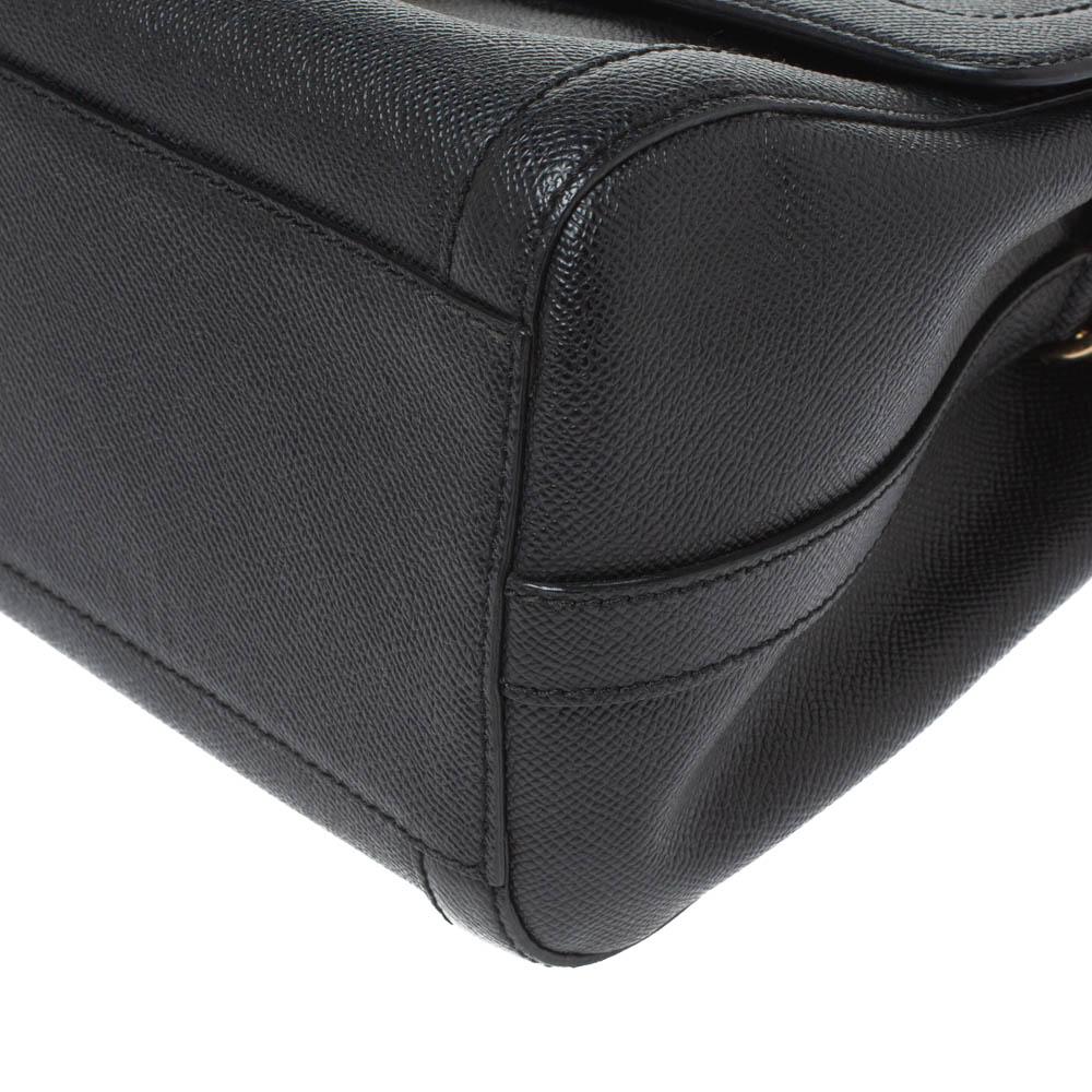 Dolce & Gabbana Black Leather Padlock Top Handle Bag 2