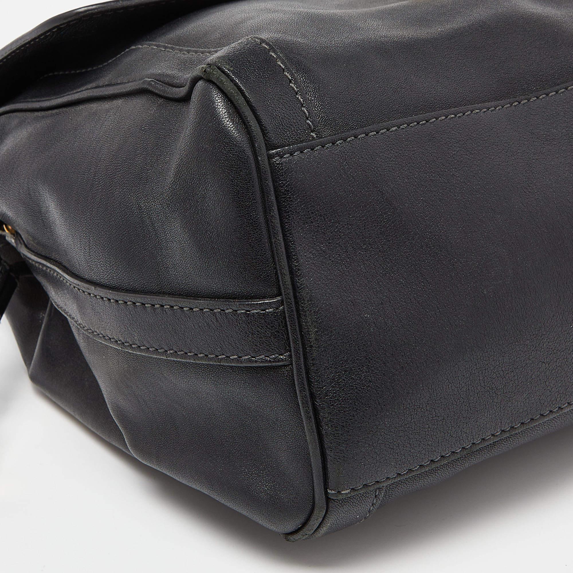 Dolce & Gabbana Black Leather Padlock Top Handle Bag 4