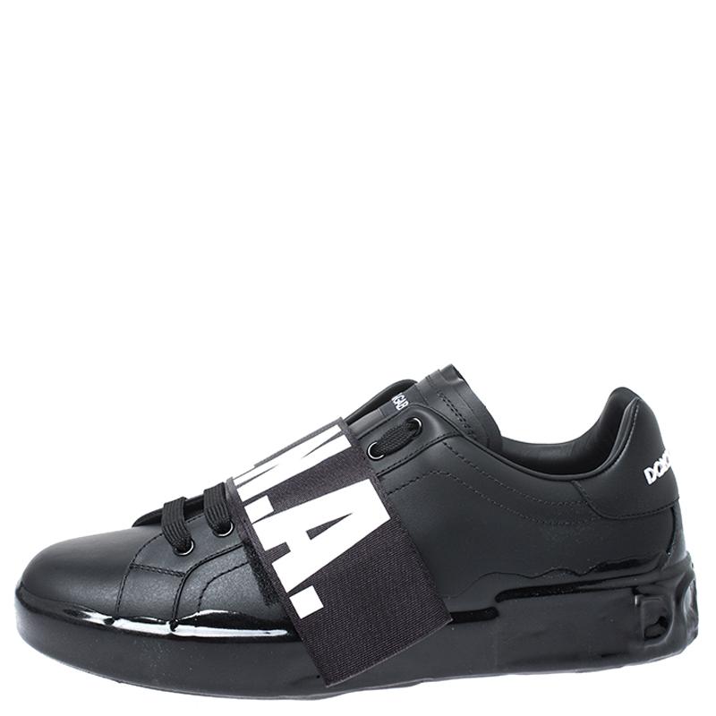 dolce & gabbana black portofino sneakers