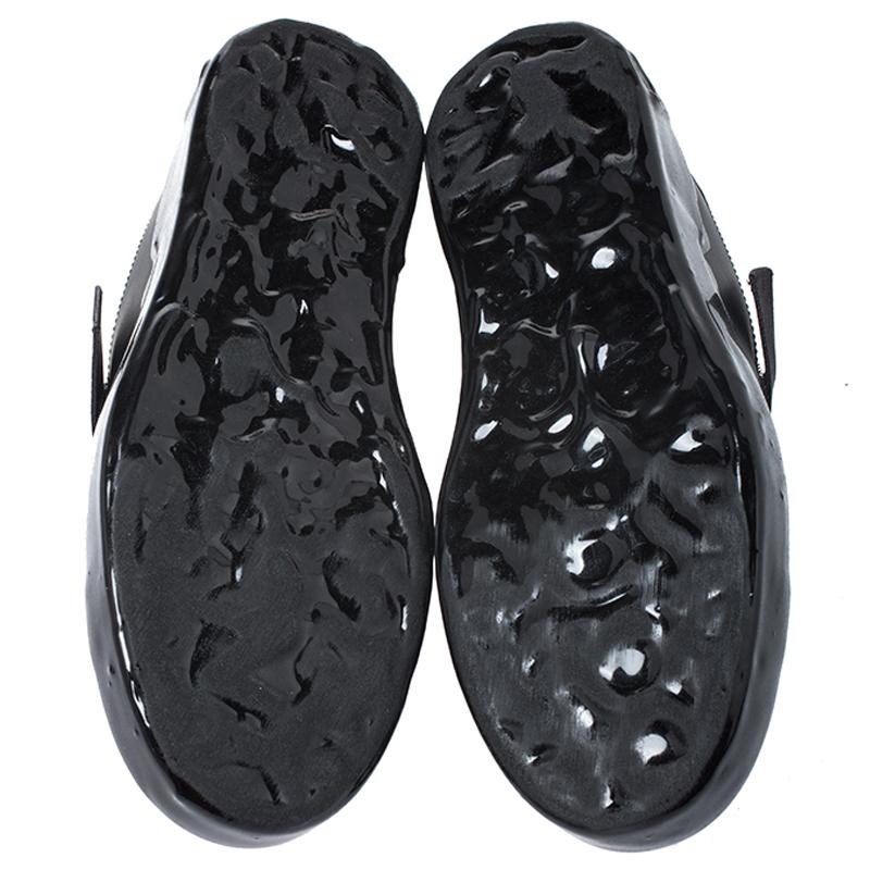 Men's Dolce & Gabbana Black Leather Portofino Low Top Sneakers Size 45