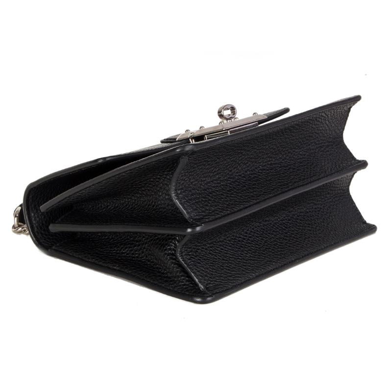 DOLCE & GABBANA black leather ROSALIA Flap Shoulder Bag In Excellent Condition In Zürich, CH