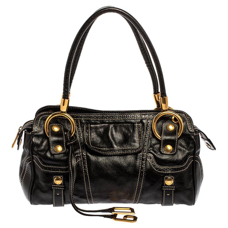 Dolce and Gabbana Black Leather Satchel at 1stDibs